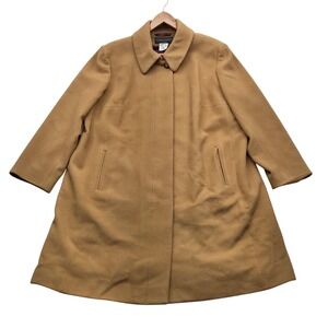 Harve Benard‎ by Bernard Holtzman 100% Wool Coat Tan Brown Womens 18W